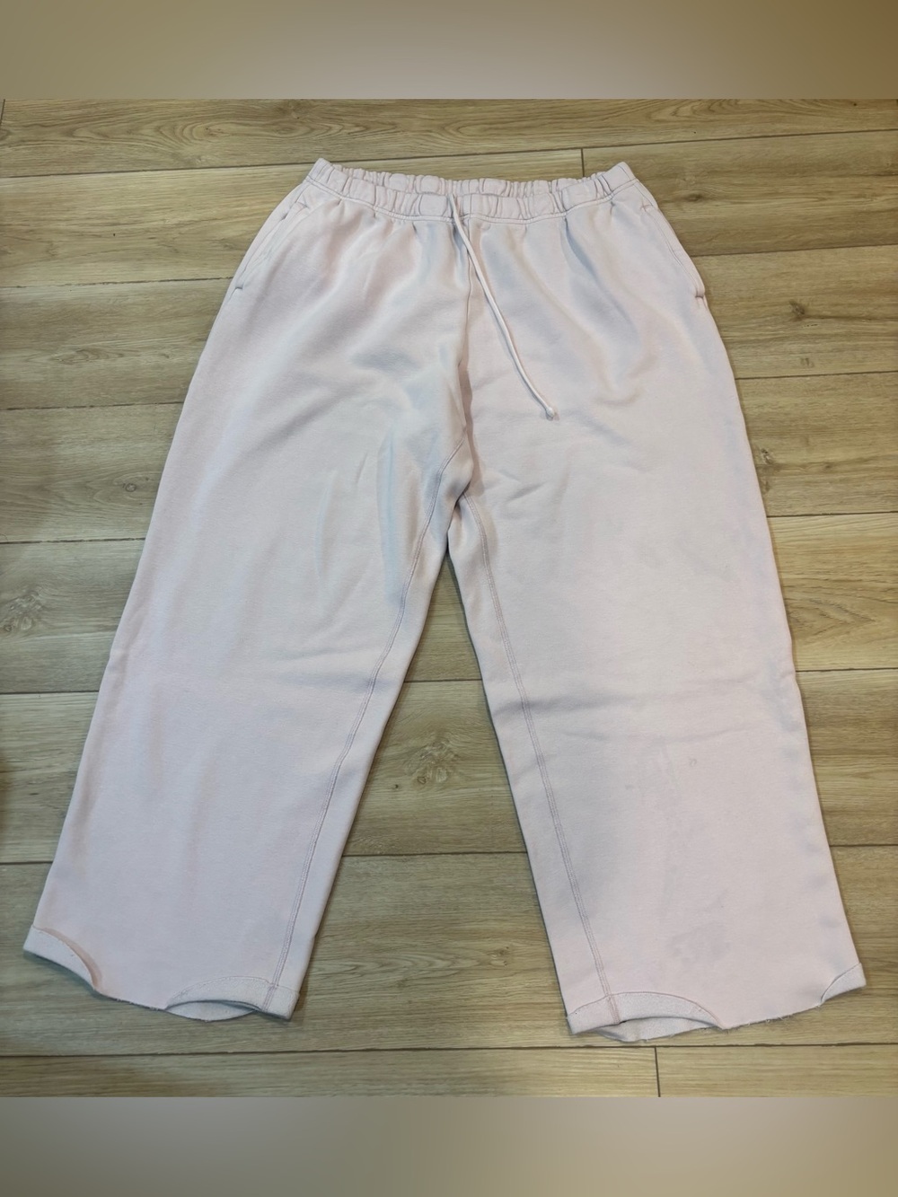 SKIMS Women's Pink Baggy Wide Leg Sweatpants Size XL